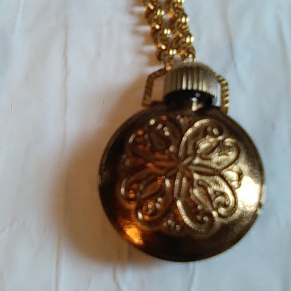 This is 32" inch long Perfume Bottle Pendant Necklace - Picture 2 of 8